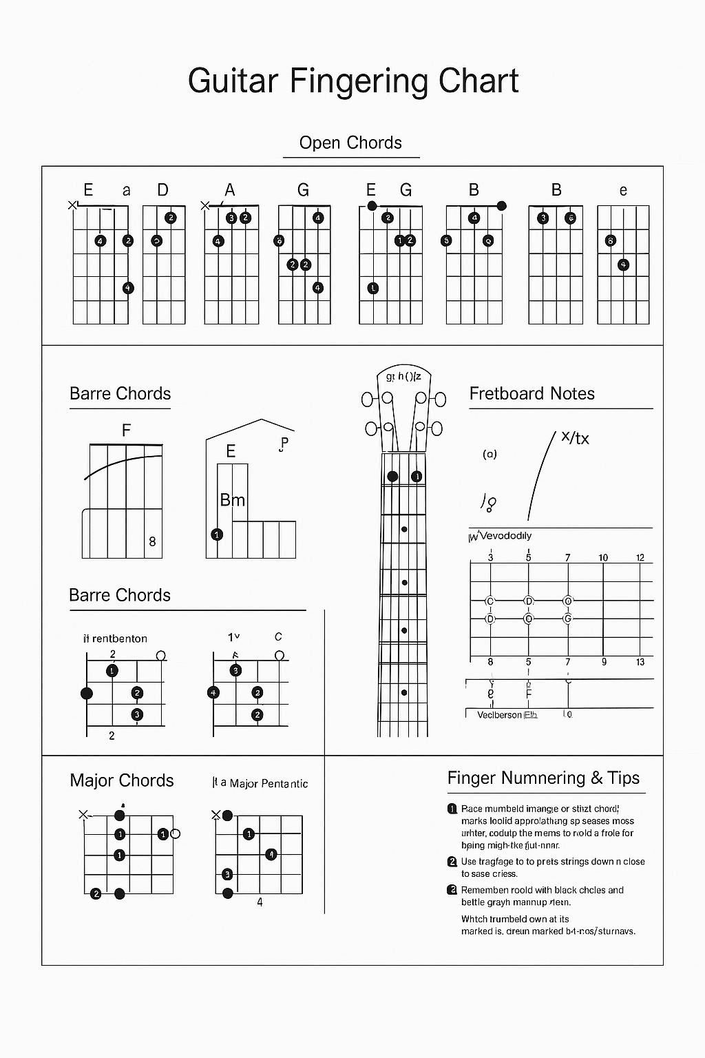 Guitar Fingering Chart Image